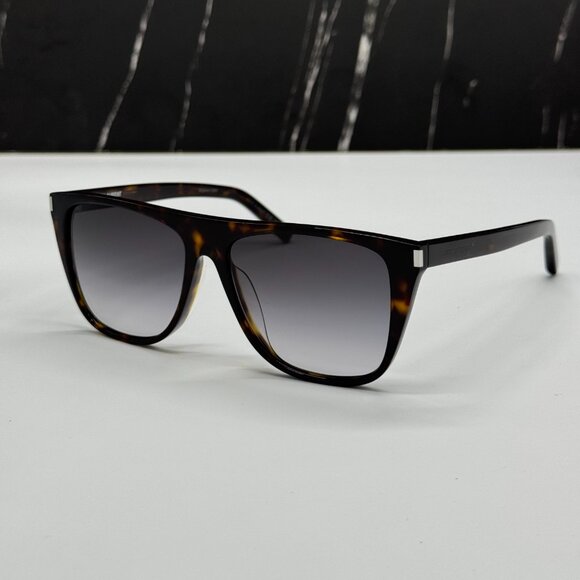 NEW SAINT LAURENT SL1F 003 SUNGLASSES UNISEX SQUARE HAVANA EYEWEAR SL 1F 003 - Picture 1 of 10